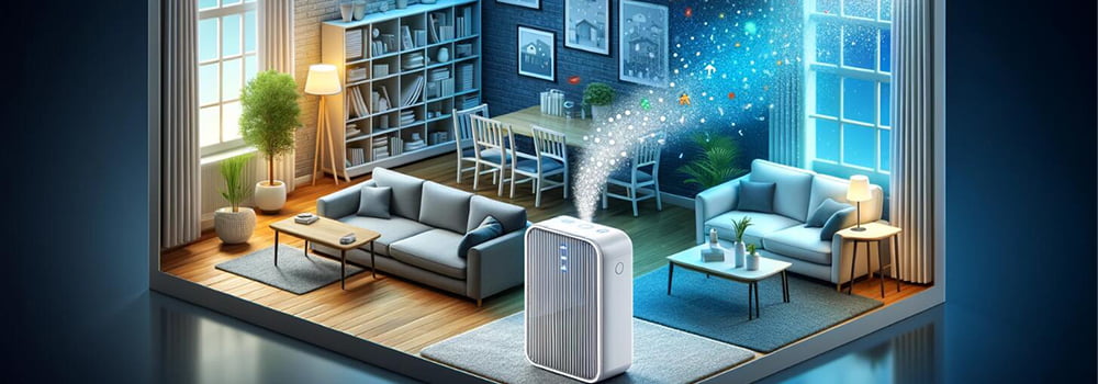 What is the PM2.5 content in a house with an air purifier?